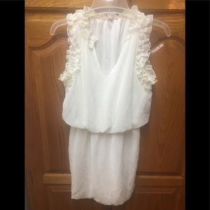 White ruffle dress